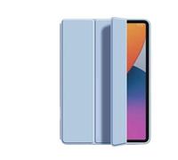 Lanshui Triple Foldable Silicone Protective Cover, TPU+PU Leather Case Suitable for iPad Air 11(M2/M3)/air4/5-10.9 inch Universal(Ice Blue)