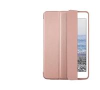 Lanshui Triple Foldable Silicone Protective Cover, TPU+PU Leather Case Suitable for iPad Pro 12.9 inch (2018-2022) Universal(Rose Gold)