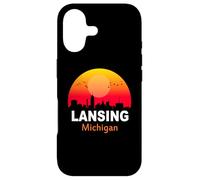Lansing Michigan Vintage Sunset Retro City State USA Coque pour iPhone 17