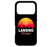 Lansing Michigan Vintage Sunset Retro City State USA Coque pour iPhone 17 Pro