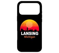 Lansing Michigan Vintage Sunset Retro City State USA Coque pour iPhone 17 Pro Max