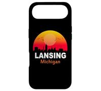Lansing Michigan Vintage Sunset Retro City State USA Coque pour iPhone Air