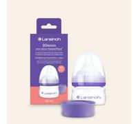 Lansinoh - Biberon PP NaturalWave® 60 ml - Nouveau Né - Tétine débit très lent XS - Sans BPA - Débit adapté - Allaitement mixte - Dès 0 mois