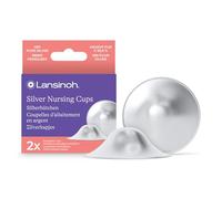 Lansinoh Coupelles d’Allaitement en Argent x2 Réutilisables | Protection des mamelons, Confort seconde peau, Discrètes et confortables, Lavables et réutilisables, Faciles à utiliser