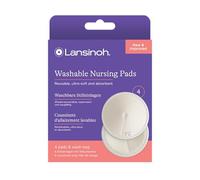 Lansinoh – Coussinets d'allaitement lavables – Bambou & barrière imperméable – 4 pièces