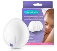 LANSINOH - Coussinets d'allaitement lavables x4 - Pour un confort & une protection maximale de jour comme de nuit G