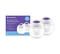 Lansinoh DiscreetDuo Flow Tire-lait portable | Pompe électrique mains libres, silencieuse et rechargeable | Aspiration de qualité hospitalière avec plusieurs tailles de bride | Essentiels pour