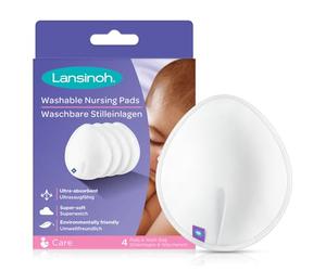 Lansinoh I Coussinets d'allaitement lavables 4 Pc, Polyester