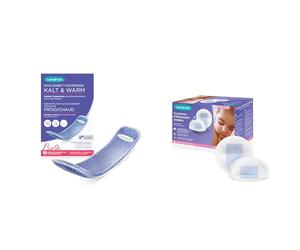 Lansinoh I Serviette Post-accouchement apaisante chaud/froid & Blue Lock Lot de 100 coussinets d'allaitement Blanc