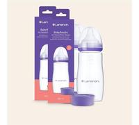 Lansinoh - Lot de 2 Biberons PP NaturalWave® 330ml - Système Anti-Colique AVS - Tétine Large Souple - Réduit Confusion Sein-Tétine - Sans BPA - Débit Adapté - Allaitement Mixte - 2x 330ml