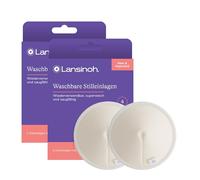 Lansinoh Lot de 8 coussinets d'allaitement réutilisables en bambou bio ultra doux et absorbants lavables en machine avec trousse de toilette
