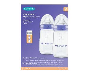 Lansinoh Momma Biberon avec Tétine NaturalWave Débit Moyen Lot de 2 x 240ml