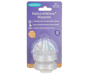 Lansinoh mOmma Nipples, Slow-Flow, 2 Count