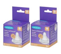 Lansinoh NaturalWave® Lot de 2 tétines péristaltiques débit lent Tétine(S) 2x2 pc(s)