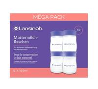 Lansinoh Pots de conservation du lait maternel x12 lavables et réutilisables