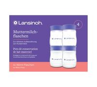 Lansinoh Pots de conservation lait maternel 4x160 ml lavables réutilisables