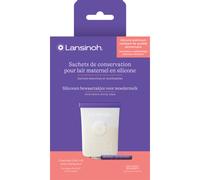 Lansinoh Sachets conservation lait maternel silicone réutilisables 5 x 240 ml avec marqueur lavable
