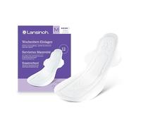 Lansinoh Serviettes maternité post-partum Taille M x12 ultra absorbantes | Protection jour et nuit, Barrières anti fuite, Matière respirante, Taille M, Dès la 2e semaine post partum