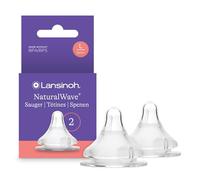 Lansinoh Tétines NaturalWave® L débit rapide x2 Dès 6 mois Silicone souple