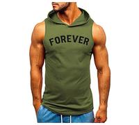 LANSKIRT Débardeur a Capuche Homme Musculation Tank Top sans Manches Maillot Sweatshirt sans Manche Hoodies Sleeveless T-Shirt Fitness Bodybuilding Sport Fitness Unterhemden Sweats de Gym