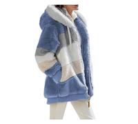 LANSKIRT Femme Veste Polaire Manteau Manches Longues Veste Hooded Sweatshirt Veste Chic Hiver Manteau Doublé Polaire Grande Taille Pas Cher Femme Manteau Sports et Loisirs