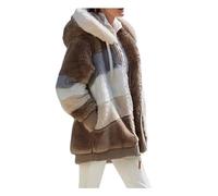 LANSKIRT Femme Veste Polaire Manteau Manches Longues Veste Hooded Sweatshirt Veste Chic Hiver Manteau Doublé Polaire Grande Taille Pas Cher Femme Manteau Sports et Loisirs