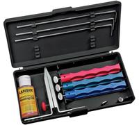 Lansky 290003 Ensemble à aiguiser les couteaux 3 pierres à aiguiser: grossier, moyen, fin Avec attache