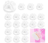 LANSKYLAN 20 Pcs Connecteur en Plastique de Cube Connecteurs Cubiques en Plastique Clip Organisateur Modulaire en Rainure Croisée Connecteur Cube de Rangement pour Étagère de Rangement Armoire, Blanc