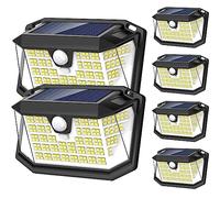 LANSOW Lampe Solaire Extérieur,【Lot de 6 de 188LED】 Lumière Solaire Exterieur, Lampe Solaire Exterieur Detecteur de Mouvement 3 Modes IP65 Eclairage Exterieur Solaire pour Jardin, Patio, Garage