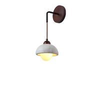 LANTANB Applique murale d'intérieur en marbre moderne du milieu du siècle en verre de lait, luminaire mural en bois d'albâtre câblé en pierre naturelle pour chambre à coucher, tête de lit, ferme