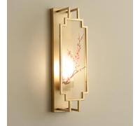 LANTANB Applique murale rectangulaire chinoise de style chinois, luminaire décoratif en fer, idéal pour un couloir, une allée ou une chambre à coucher