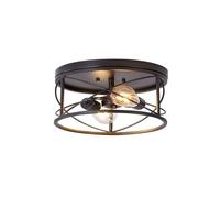 LANTANB Plafonnier rétro et simple, abat-jour en métal, éclairage plat. Convient aux couloirs d'entrée.