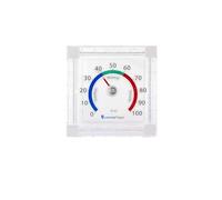 Lantelme Hygromètre de fenêtre auto-adhésif | Affichage de l'humidité de l'air de 0 à 100 % relativement | Analogique | À coller sur la vitre | Affichage de l'humidité extérieure | 7 x 7 cm