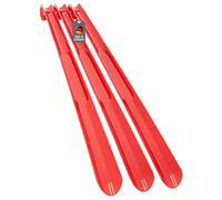 Lantelme Lot de 3 chausse-pied de 65cm | En plastique - Taille XXL | Long et stable | Aide à l'enfilage des chaussures de fabrication allemande (Rouge)