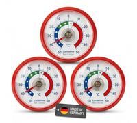 Lantelme Lot de 3 Thermomètres de Réfrigérateur Autocollants - Température -50 à +50 °C - Rouge - pour Congélateur, Compartiment à Glace, Comptoir de Refroidissement