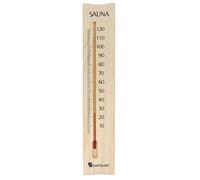 Lantelme Thermomètre de sauna en bois de 38 cm - Température jusqu'à 120 °C - Appareil de mesure analogique de la température du sauna - Thermomètre en pin massif pour bien-être et détente