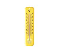 Lantelme Thermomètre d'intérieur et d'extérieur avec choix de couleur | 14 cm en plastique bleu, vert ou blanc | Thermomètre analogique Plage de mesure de -25 °C à 50 °C | Fabriqué en Allemagne (jaune