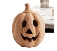 Lantern Jack Pumpkin Fait à la Main | Matériaux | 15,5 x 19 cm | Allumer Jack o Lantern | Éclairage sans Flamme Les Lampes effrayantes | Décoratif Pratique | pour intérieur extérieur