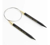 Lantern Moon Aiguilles à tricoter circulaires lisses en bois d'ébène pour tissage circulaire 60 cm/80 cm/100 cm