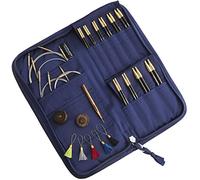 Lantern Moon Aiguilles à tricoter interchangeables - 10 paires de pointes de 13cm 5" - 3 cordons pivotants 60,80,100cm - Embouts, marqueurs de points - Tailles 3,3.25,3.5,3.75,4,4.5,5,5,5.5,6,8mm