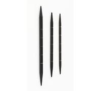 Lantern Moon Ebony Wood Cable Needles 3/Pkg-Size 3/3.25mm, 6/4mm, 8/ 5mm