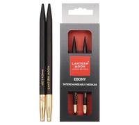 Lantern Moon Interchangeable Aiguille Conseils, Bois d'ébène, Ebony, 13 cm, 4,5 mm, Set de 2 Pièces