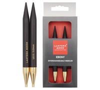 Lantern Moon Interchangeable Aiguille Conseils, Bois d'ébène, Noir, 13 cm, 9 mm, Set de 2 Pièces