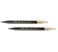 Lantern Moon Interchangeable Aiguille Conseils, Laiton Bois, Noir, 13 cm, 10 mm, Set de 2 Pièces