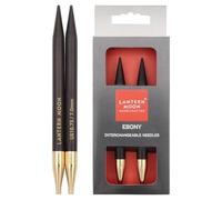 Lantern Moon - Pointe d'échange 4" Taille 10,75 Ébène 13 cm 7 mm Set de 2 pièces