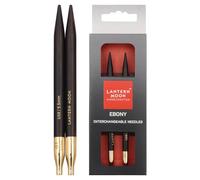 Lantern Moon Pointe Interchangeable 10,2 cm Taille 9 Aiguille Conseils, Bois d'ébène, Ebony, 10 cm, 5,5 mm, Set de 2 Pièces