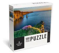 Lantern Press Les falaises de Moher Côte ouest de l'Irlande avec paysage irlandais épique et paysage marin Puzzle de 1000 pièces pour adultes, fabriqué aux États-Unis avec affiche de référence