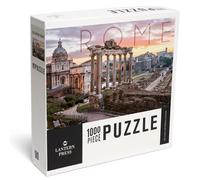 Lantern Press Rome, Italie, Forum romain et lever du soleil Puzzle 1000 pièces pour adultes, fabriqué aux États-Unis, avec affiche de référence