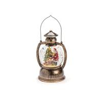 Lanterne à bille LED Konstsmide 3497-000 Père Noël, avec minuterie de 5 h, remplie d'eau, blanc chaud, à piles, intérieure, scène du père Noël, diamètre 12,7 cm