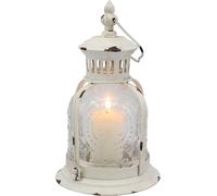 Lanterne À Bougie En Métal Blanc Usé Vieilli, À Utiliser Comme Décoration Pour Les Fêtes D'anniversaire, Un Centre De Table De Mariage Rustique, Ou Créer Un Décor Relaxant Pour Une